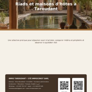 Riads et maisons d’hôtes à Taroudant – Guide visiteurs
