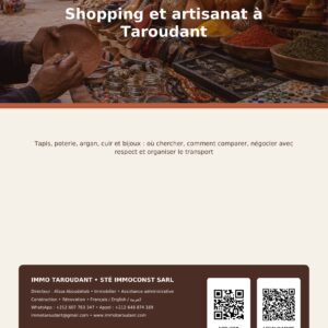 Shopping et artisanat à Taroudant – Guide pratique 2026