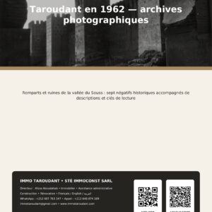 Taroudant en 1962 – Archives photographiques commentées