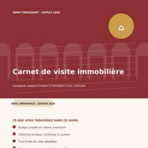 Carnet de visite immobilière à Taroudant - Édition 2026