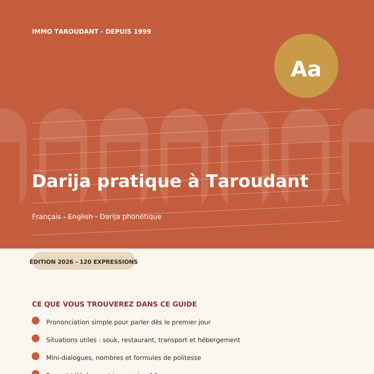 Darija pratique à Taroudant - 120 expressions