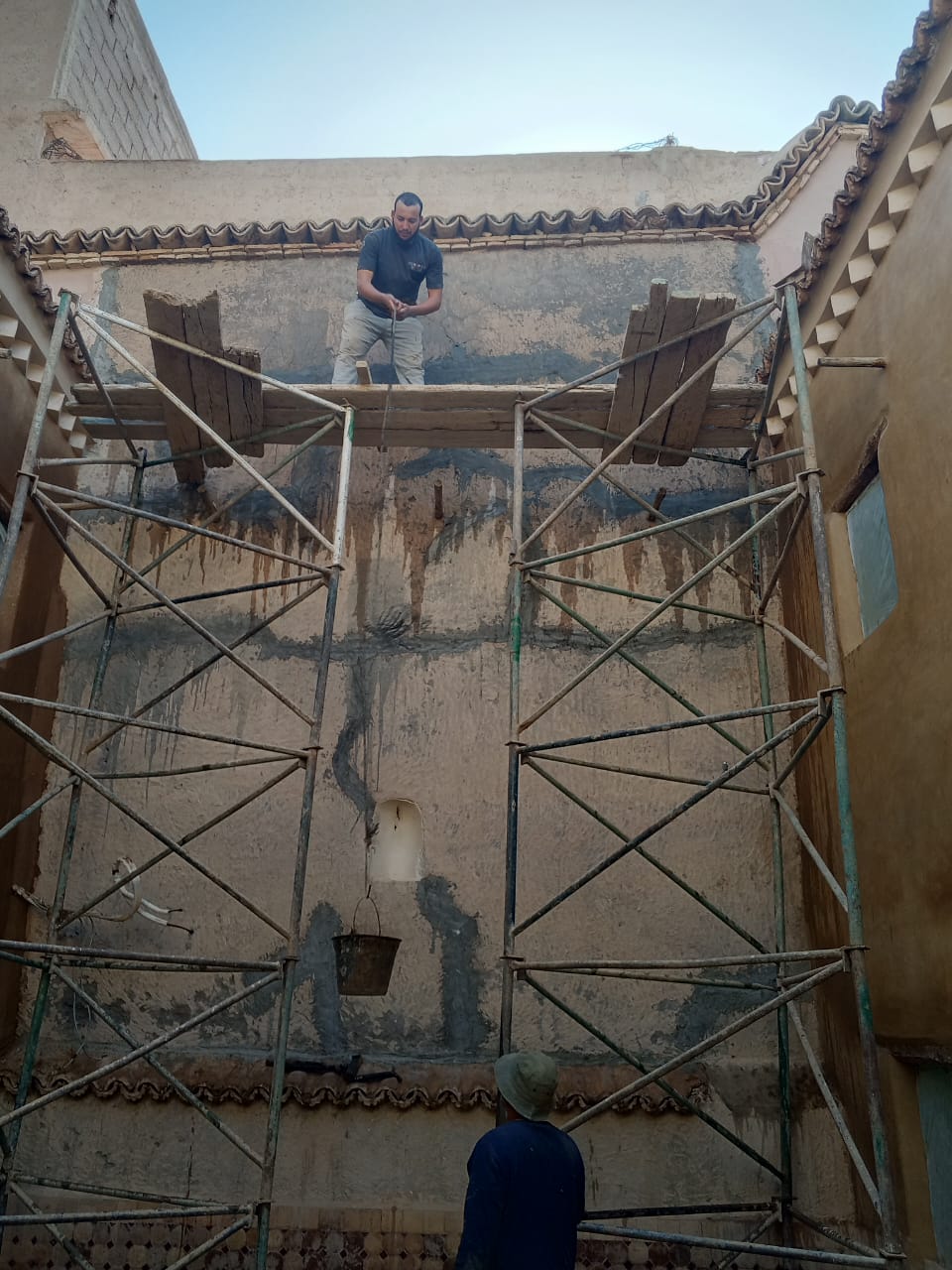 Travaux de rénovation d’un patio de riad à Taroudant — état initial